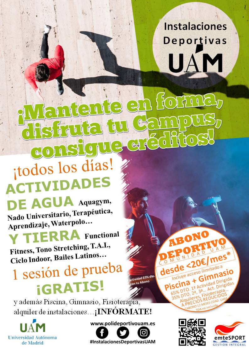 Cartel Instalaciones deportivas UAM 2024-25